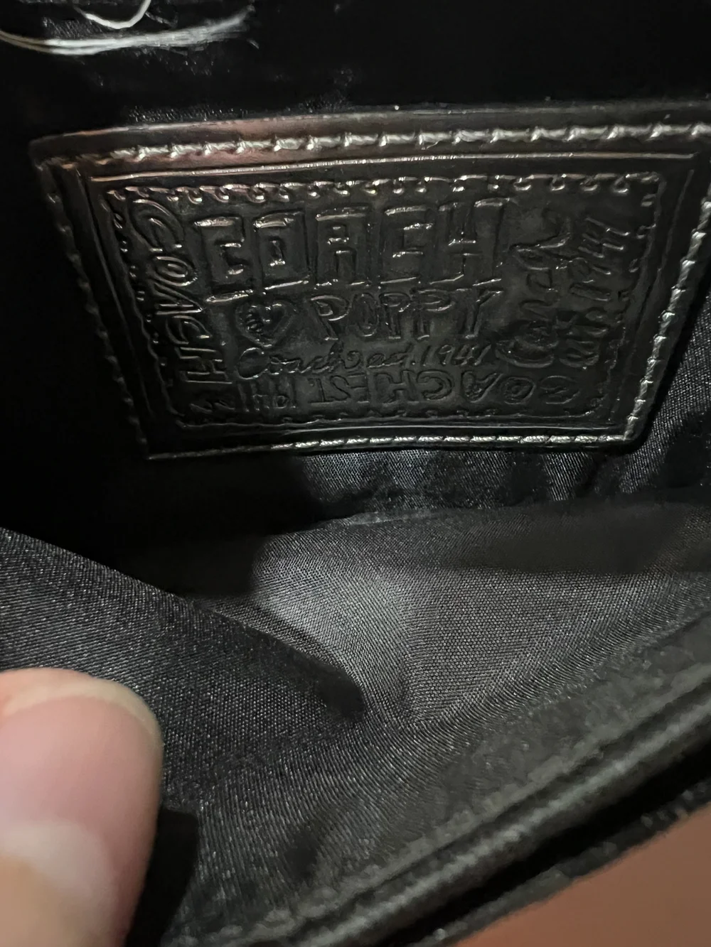 Coach Black Signature Canvas Zip Card Holder with Keyring Detail